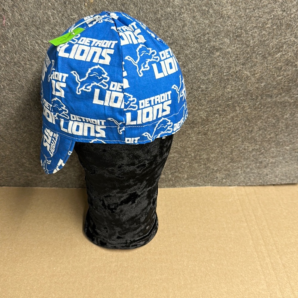 Welding  Caps, Cotton, lined, padded flap, Lions print,Reversible